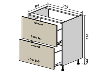 Н45 Тумба 2Ш 70 Аморе Класік Люкс / Amore Classic Luxe VIP-master
