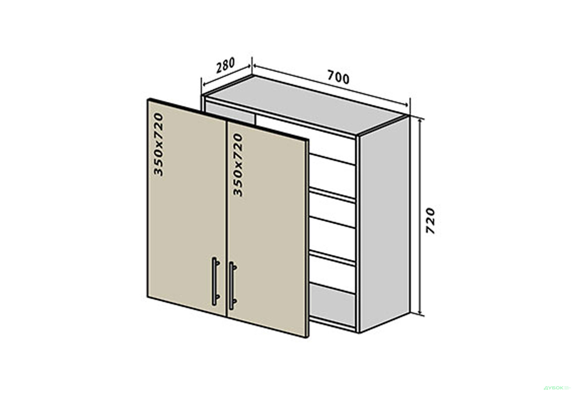 В86 Тумба 2Д 70 Парма Вип-Мастер - Изображение 1 Изображение 1 - В86 Тумба 2Д 70 Парма Вип-Мастер