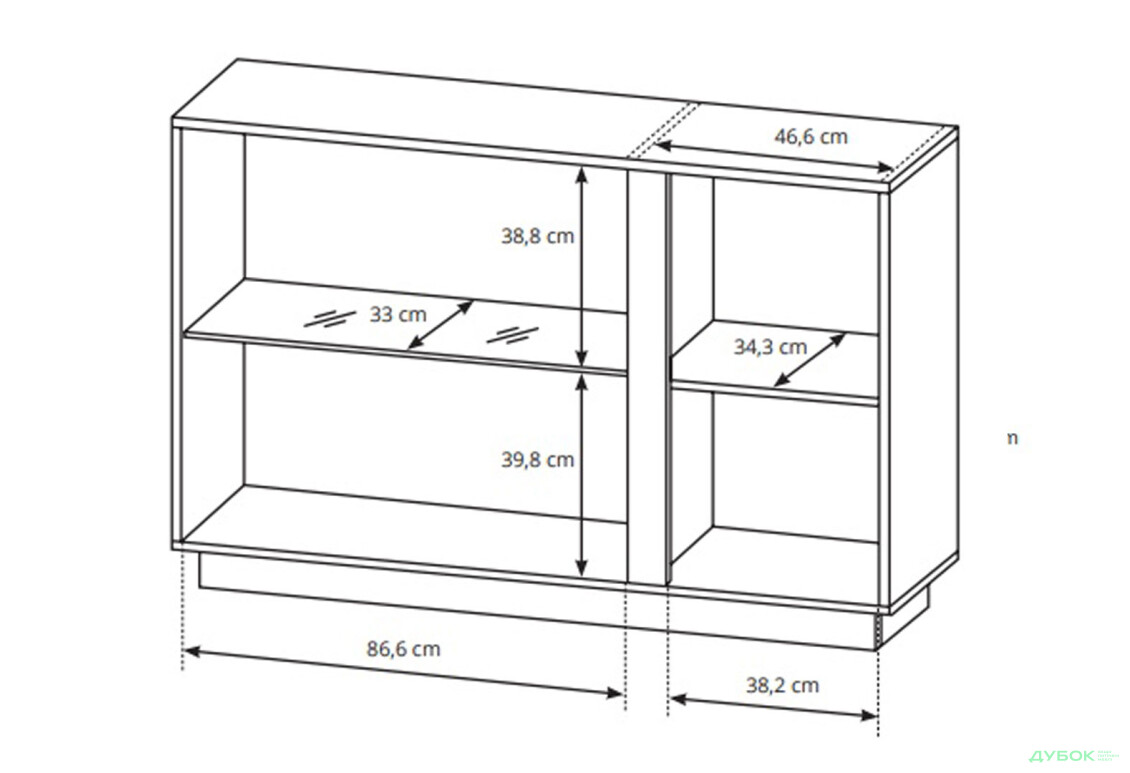 Комод Perfect Home Арко / Arco 3-дверний з 2 вітринами 138 см, білий глянець / дуб грандсон - Зображення 4 Зображення 4 - Комод Perfect Home Арко / Arco 3-дверний з 2 вітринами 138 см, білий глянець / дуб грандсон