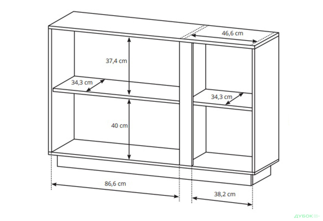 Комод Perfect Home Арко / Arco 3-дверний 138 см, білий глянець / дуб грандсон - Зображення 4 Зображення 4 - Комод Perfect Home Арко / Arco 3-дверний 138 см, білий глянець / дуб грандсон