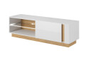 Тумба під ТВ Perfect Home Арко / Arco з дверкою 138 см, білий глянець / дуб грандсон - Зображення 1 Зображення 1 - Тумба під ТВ Perfect Home Арко / Arco з дверкою 138 см, білий глянець / дуб грандсон