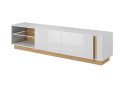 Тумба під ТВ Perfect Home Арко / Arco з 2 дверками 187 см, білий глянець / дуб грандсон - Зображення 1 Зображення 1 - Тумба під ТВ Perfect Home Арко / Arco з 2 дверками 187 см, білий глянець / дуб грандсон