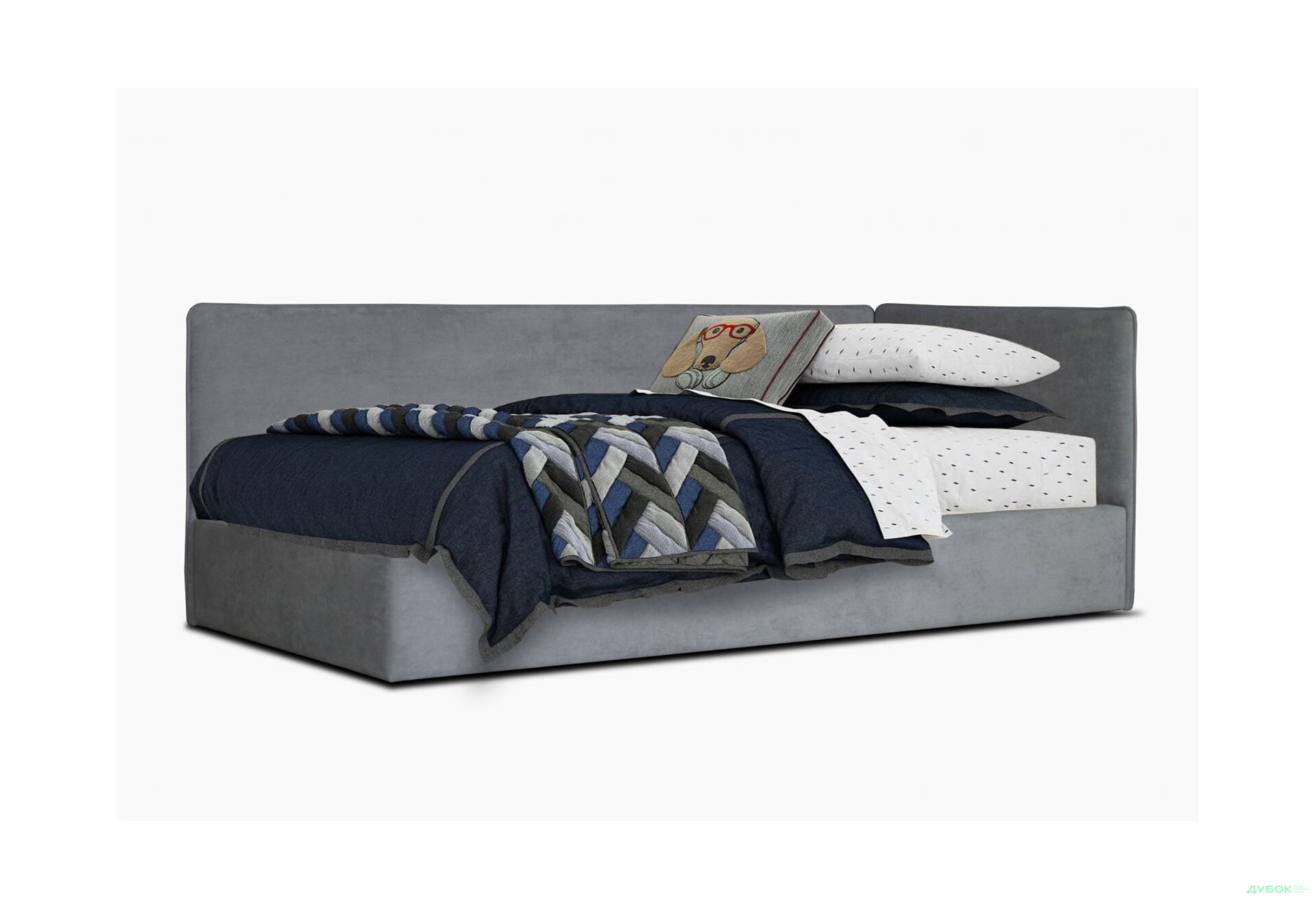 Ліжко-подіум Eurosof Лілу 90х200 см з нішею та металопідйомником - Зображення 1 Зображення 1 - Ліжко-подіум Eurosof Лілу 90х200 см з нішею та металопідйомником