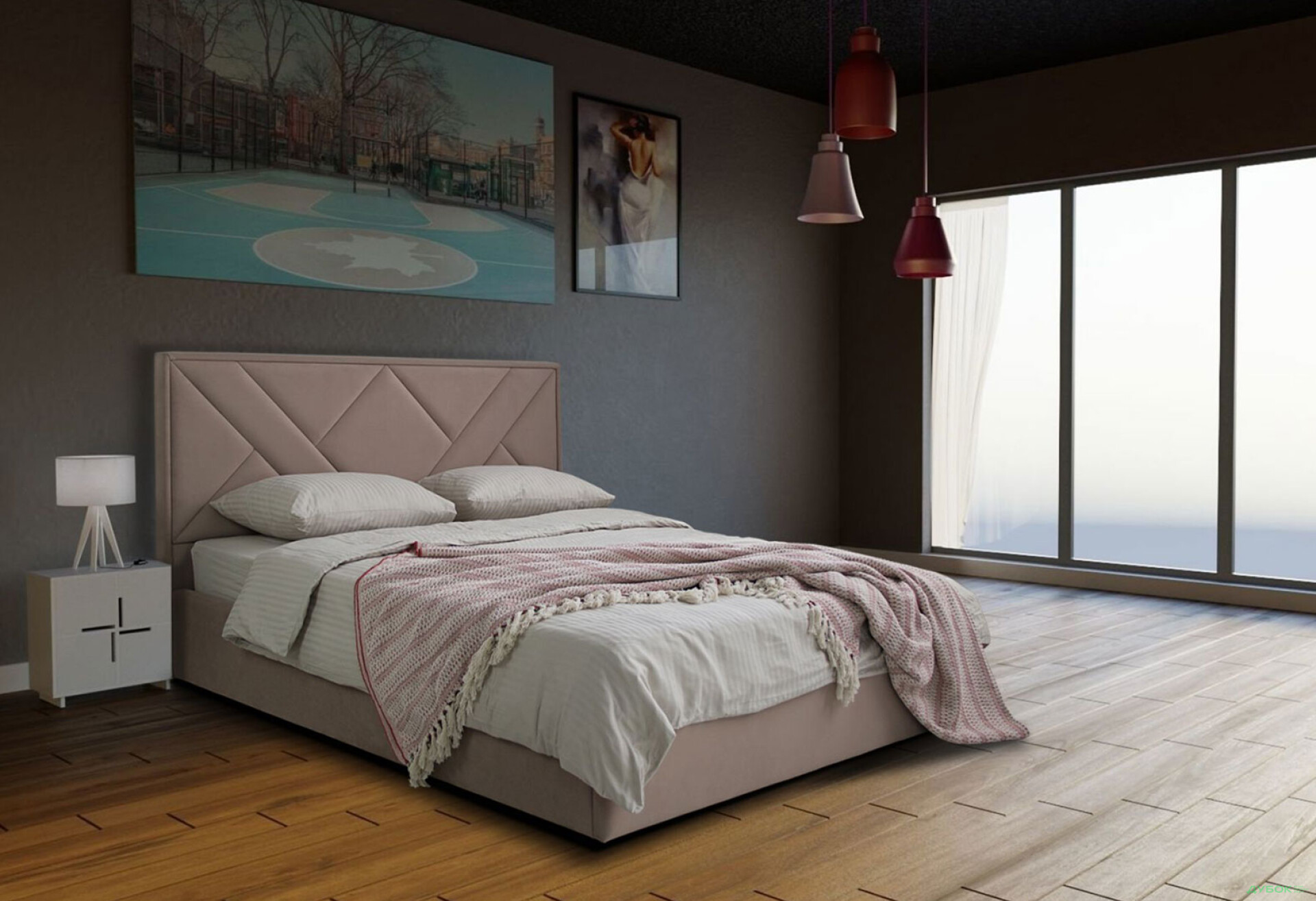 Фото 2 - Ліжко Eurosof Олівія 120х200 см з нішею та металопідйомником