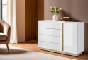 Комод Perfect Home Арко / Arco 1-дверный с 4 ящиками 138 см, белый глянец / дуб грандсон - Изображение 2 Изображение 2 - Комод Perfect Home Арко / Arco 1-дверный с 4 ящиками 138 см, белый глянец / дуб грандсон