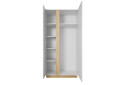 Фото 3 - Шкаф Perfect Home Арко / Arco 2-дверный 96 см, белый глянец / дуб грандсон