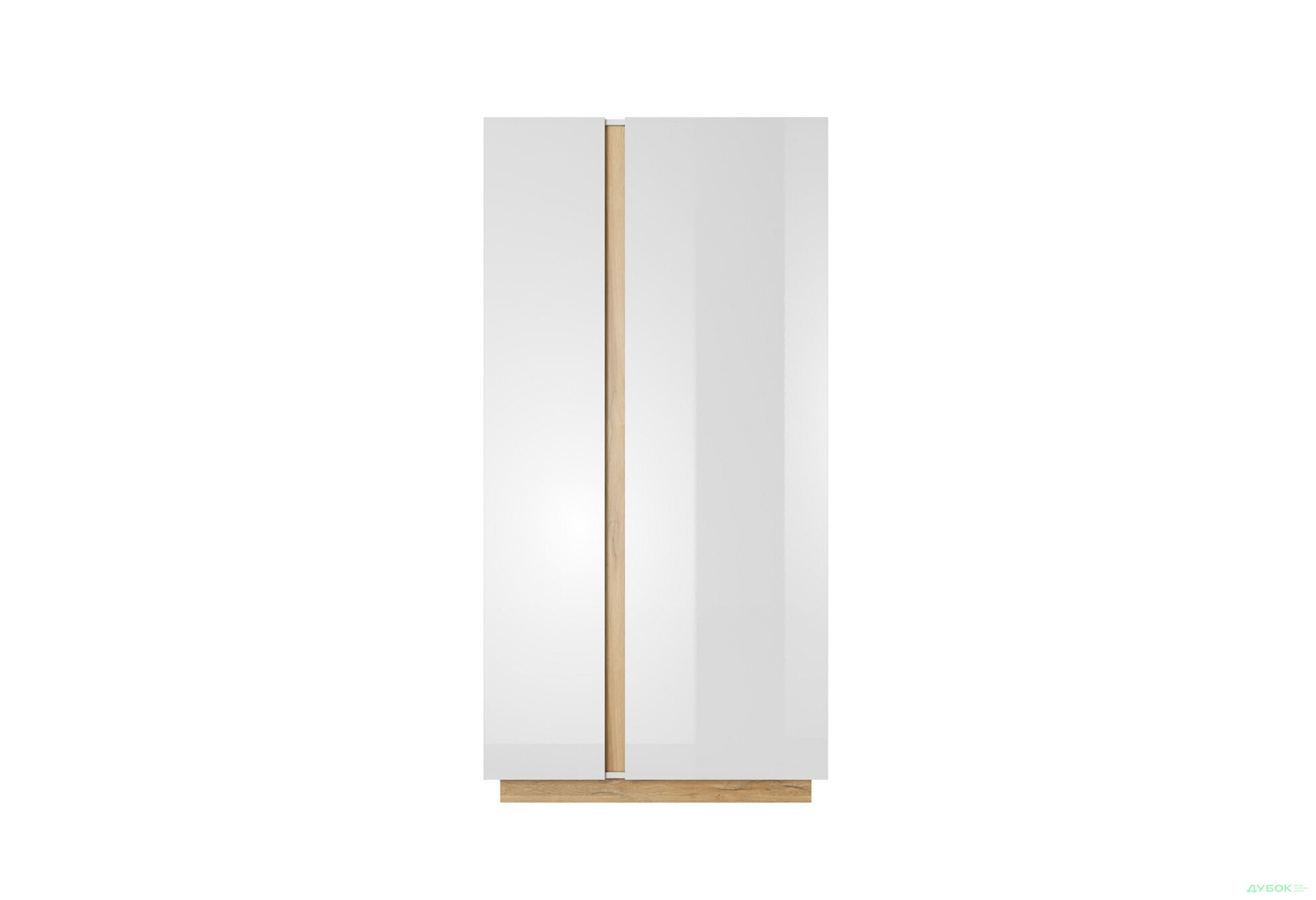 Шафа Perfect Home Арко / Arco 2-дверна 96 см, білий глянець / дуб грандсон - Зображення 3 Зображення 3 - Шафа Perfect Home Арко / Arco 2-дверна 96 см, білий глянець / дуб грандсон