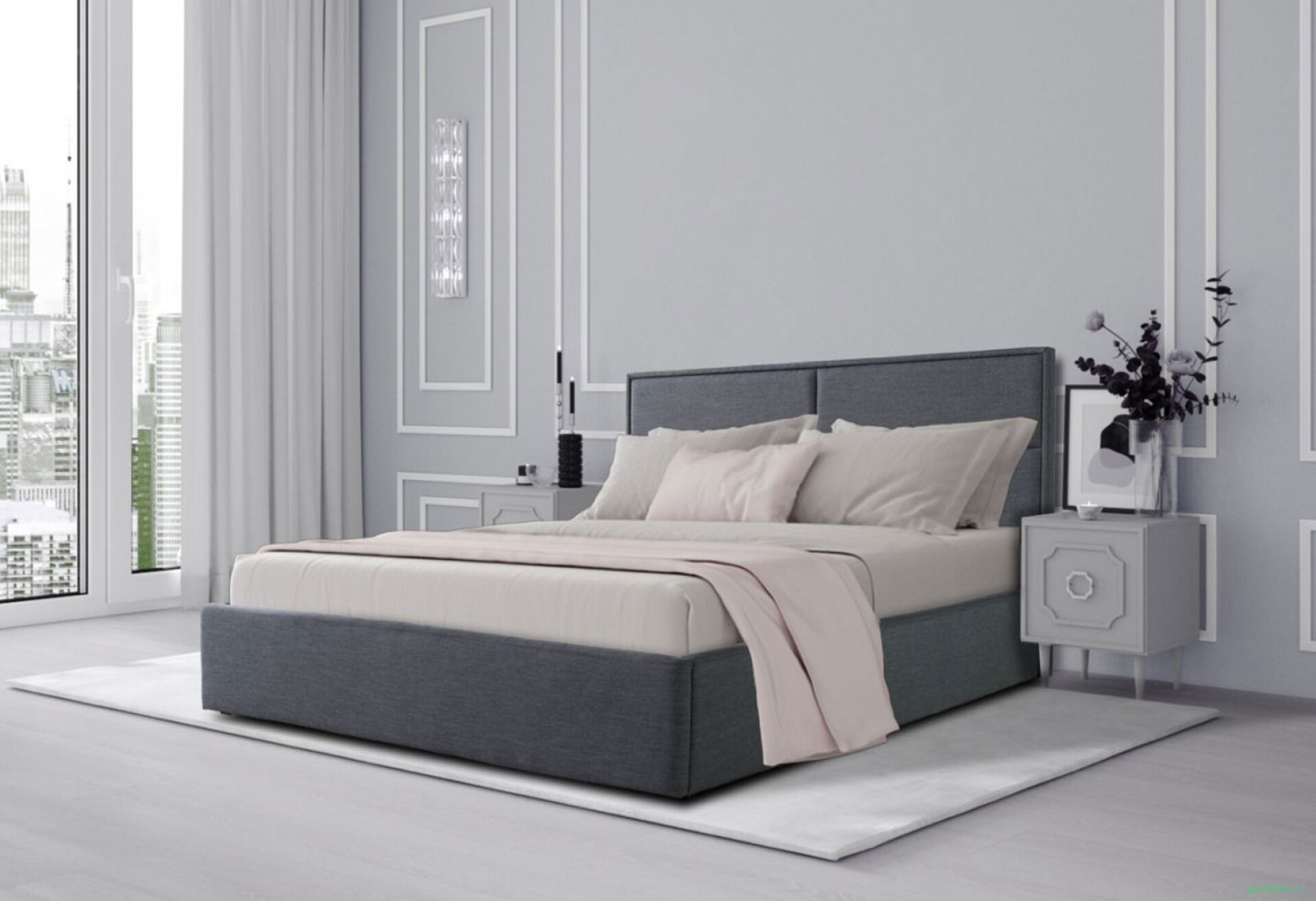 Фото 2 - Ліжко Eurosof Клео 160х200 см з нішею та металопідйомником