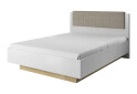 Фото 1 - Ліжко Perfect Home Арко / Arco (без вкладу) 160х200 см, білий глянець / дуб грандсон
