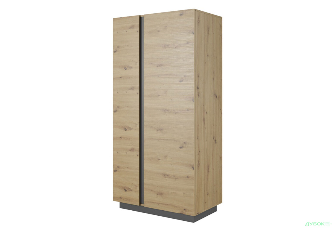 Шкаф Perfect Home Арко / Arco 2-дверный 96 см, дуб артизан / графит
