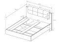 Фото 3 - Ліжко Perfect Home Арден / Arden (без вкладу) 160х200 см, дуб санд гранж / матера