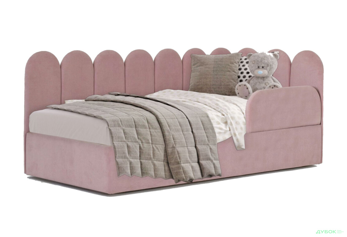 Ліжко Eurosof Емелі 90х200 см з нішею та металопідйомником + бортик