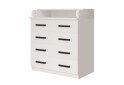Комод MebelStar з 4 шухлядами та пеленальною надбудовою 80 см білий сніг - Зображення 1 Зображення 1 - Комод MebelStar з 4 шухлядами та пеленальною надбудовою 80 см білий сніг