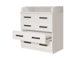 Комод MebelStar з 4 шухлядами та пеленальною надбудовою 80 см білий сніг - Зображення 3 Зображення 3 - Комод MebelStar з 4 шухлядами та пеленальною надбудовою 80 см білий сніг