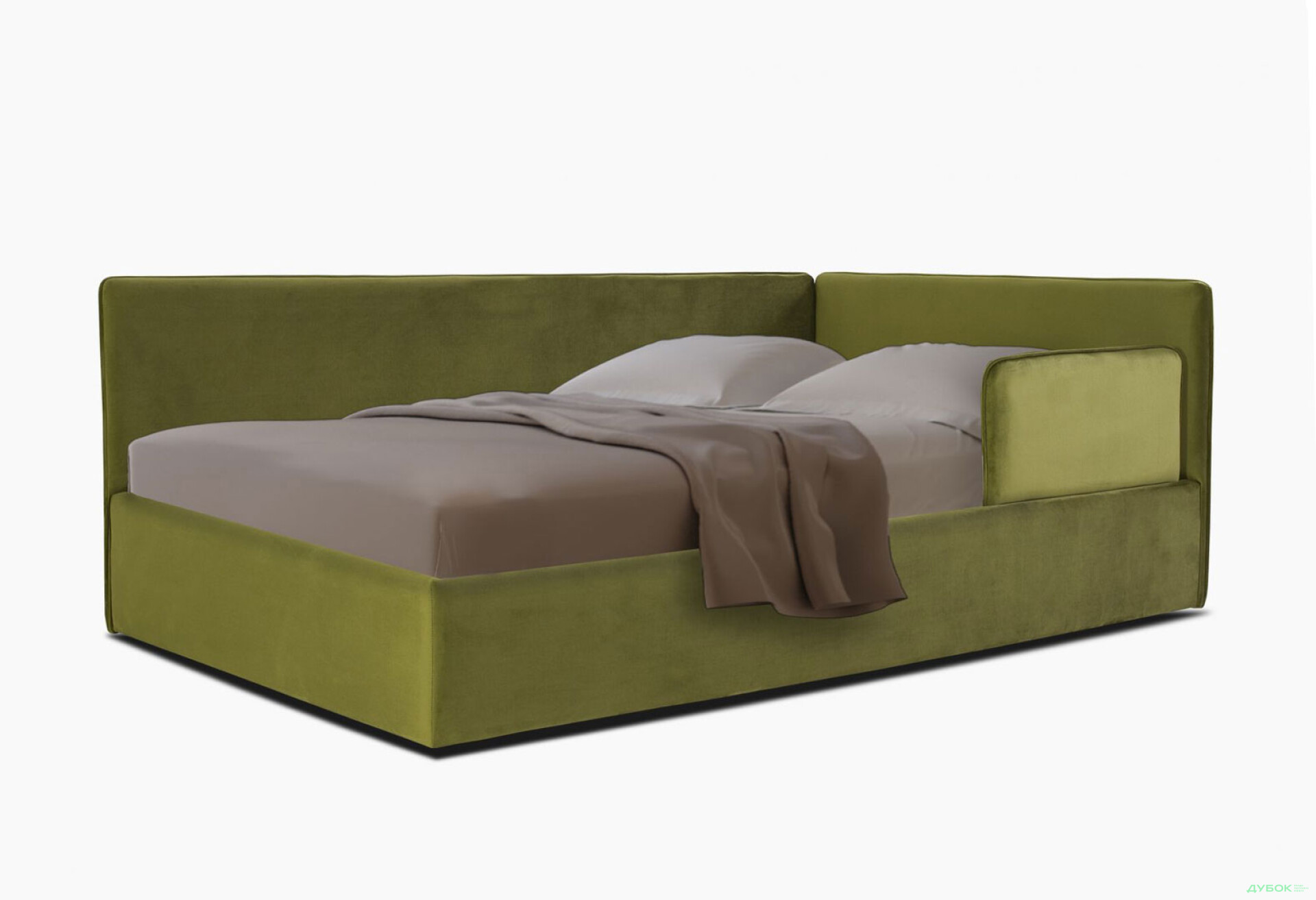 Фото 1 - Ліжко Eurosof Лілу 120х200 см з нішею та металопідйомником + бортик і матрац ППУ