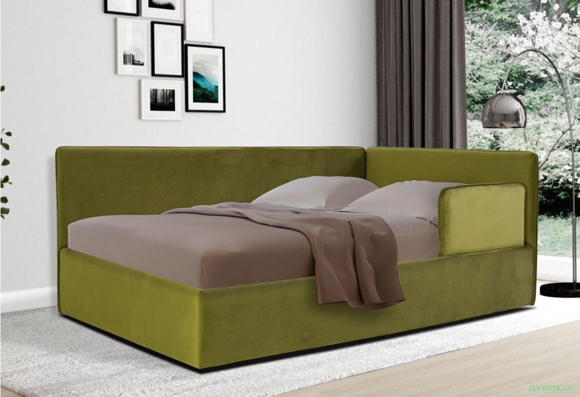 Фото 2 - Ліжко Eurosof Лілу 120х200 см з нішею та металопідйомником + бортик і матрац ППУ
