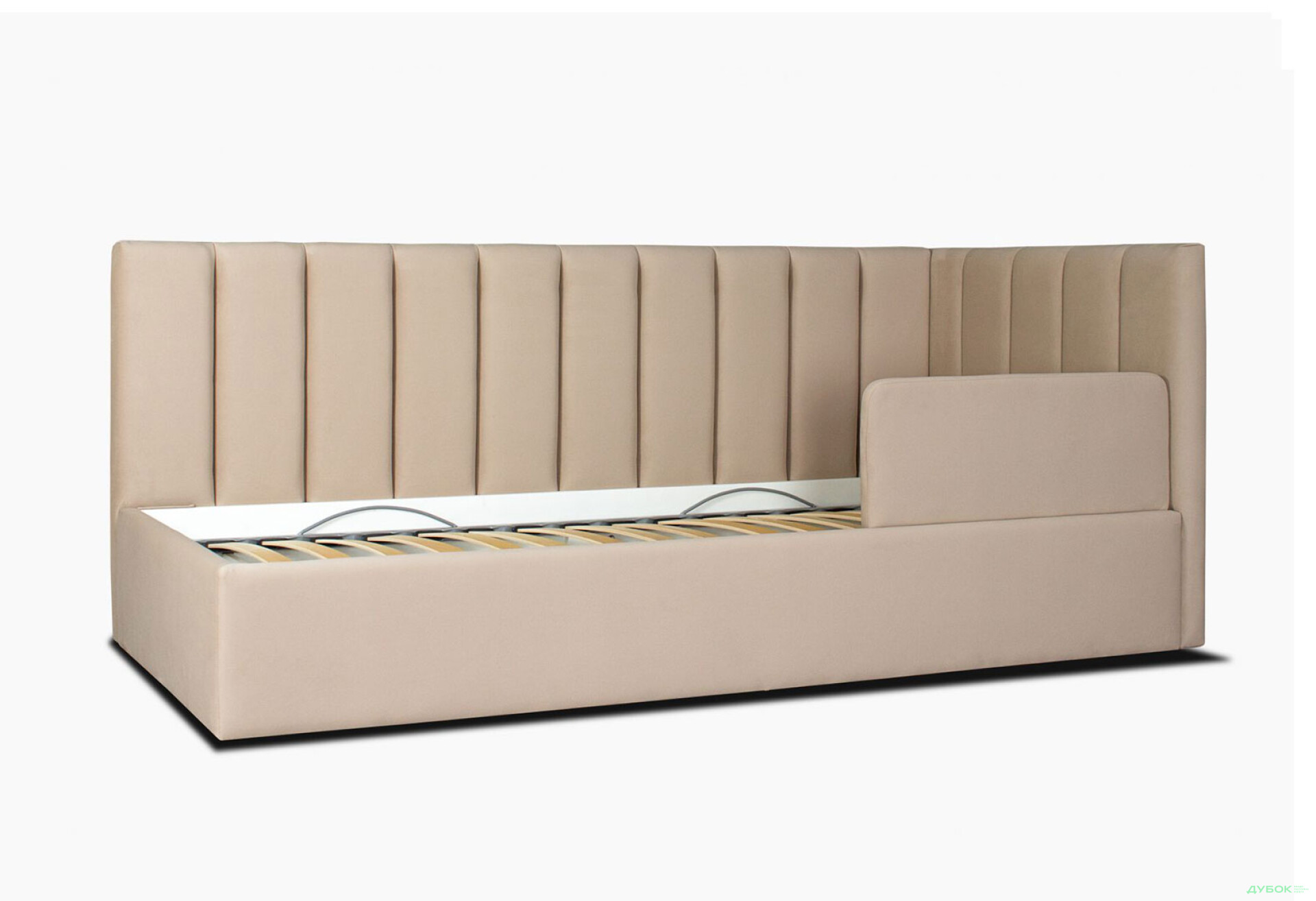 Фото 2 - Ліжко Eurosof Софі 90х200 см з нішею та металопідйомником + бортик і матрац ППУ