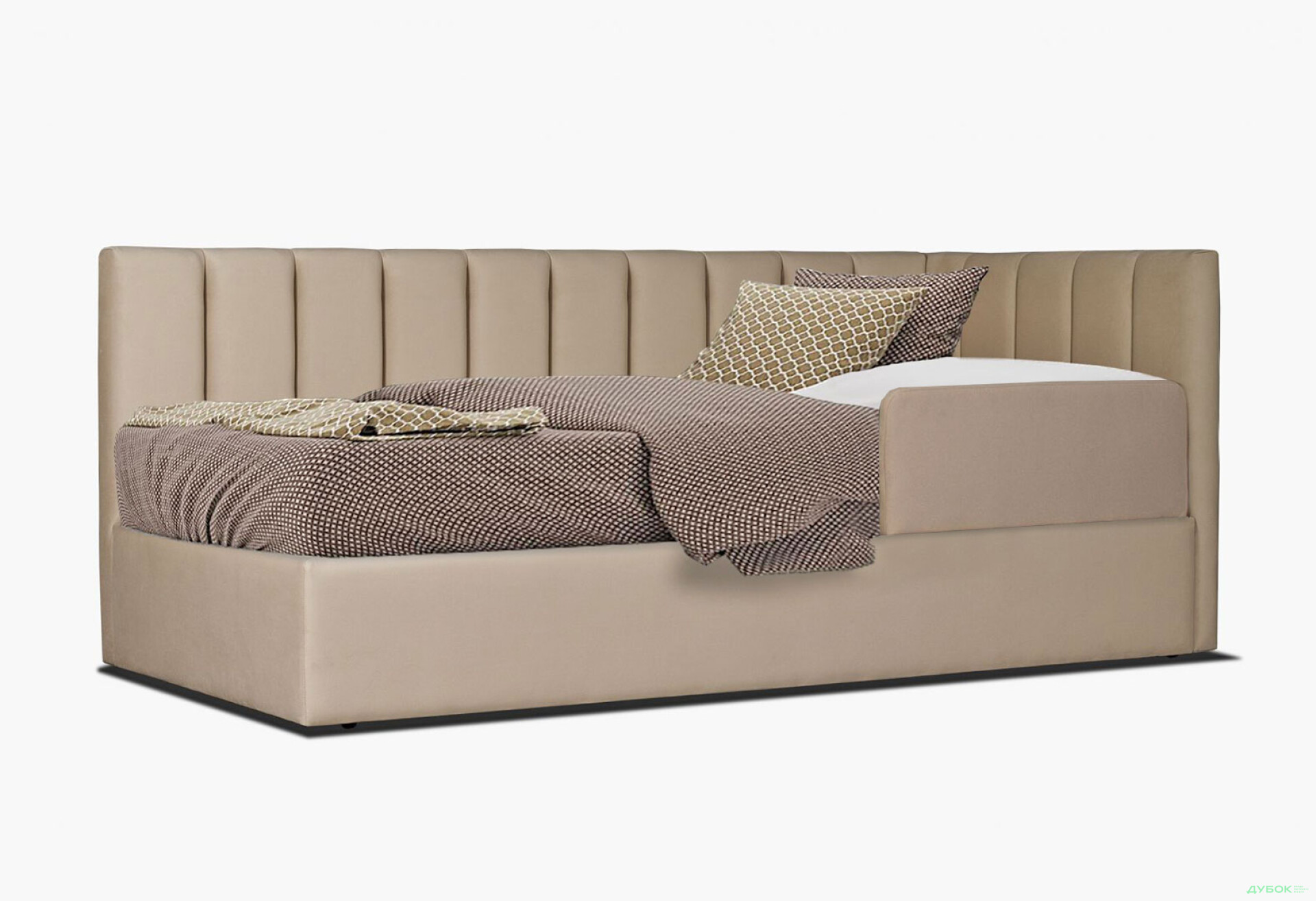 Фото 1 - Ліжко Eurosof Софі 90х200 см з нішею та металопідйомником + бортик і матрац ППУ