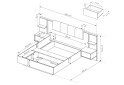 Фото 6 - Кровать Perfect Home Даст / Dast (без вклада) с прикроватными тумбами 160х200 см, бежевый