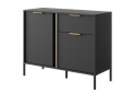 Комод Perfect Home Ларс / Lars 2-дверний з шухлядою 104 см, антрацит - Зображення 1 Зображення 1 - Комод Perfect Home Ларс / Lars 2-дверний з шухлядою 104 см, антрацит