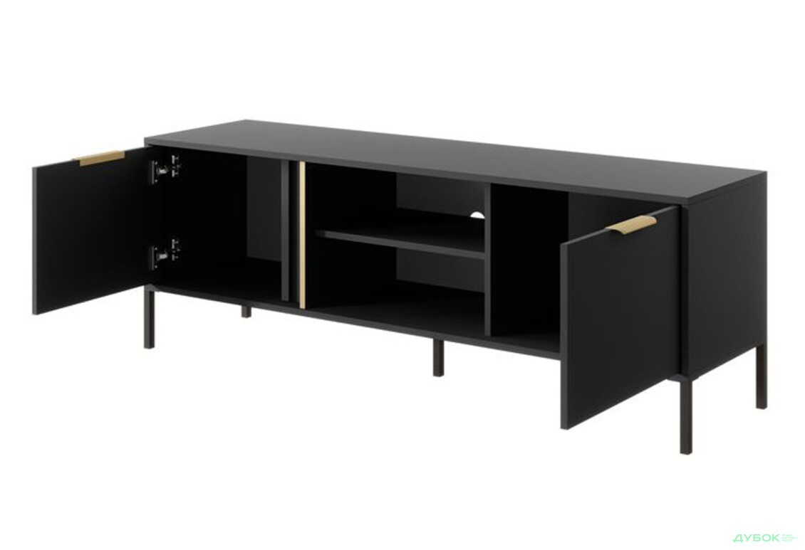 Тумба під ТВ Perfect Home Ларс / Lars з 2 дверками 153 см, антрацит - Зображення 4 Зображення 4 - Тумба під ТВ Perfect Home Ларс / Lars з 2 дверками 153 см, антрацит