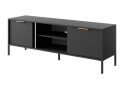 Тумба під ТВ Perfect Home Ларс / Lars з 2 дверками 153 см, антрацит - Зображення 1 Зображення 1 - Тумба під ТВ Perfect Home Ларс / Lars з 2 дверками 153 см, антрацит