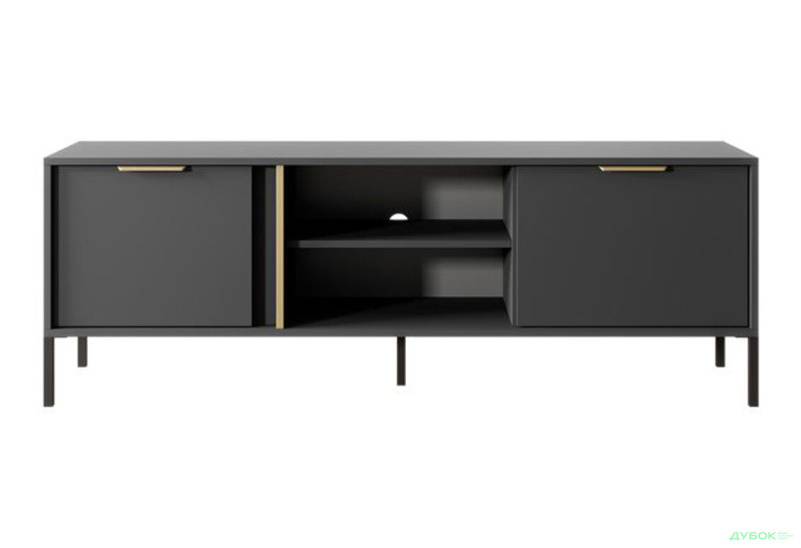 Тумба під ТВ Perfect Home Ларс / Lars з 2 дверками 153 см, антрацит - Зображення 2 Зображення 2 - Тумба під ТВ Perfect Home Ларс / Lars з 2 дверками 153 см, антрацит