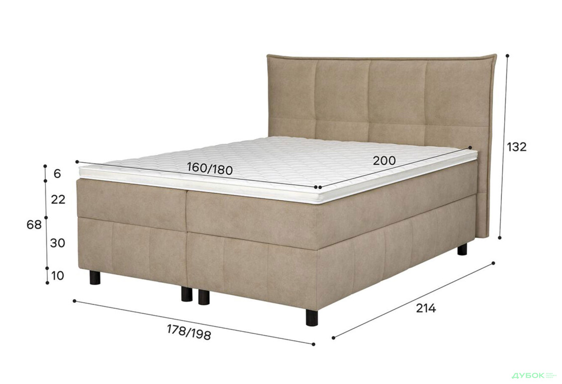 Кровать ЕММ Erica / Эрика 180x200 см подъёмная - Изображение 11 Изображение 11 - Кровать ЕММ Erica / Эрика 180x200 см подъёмная