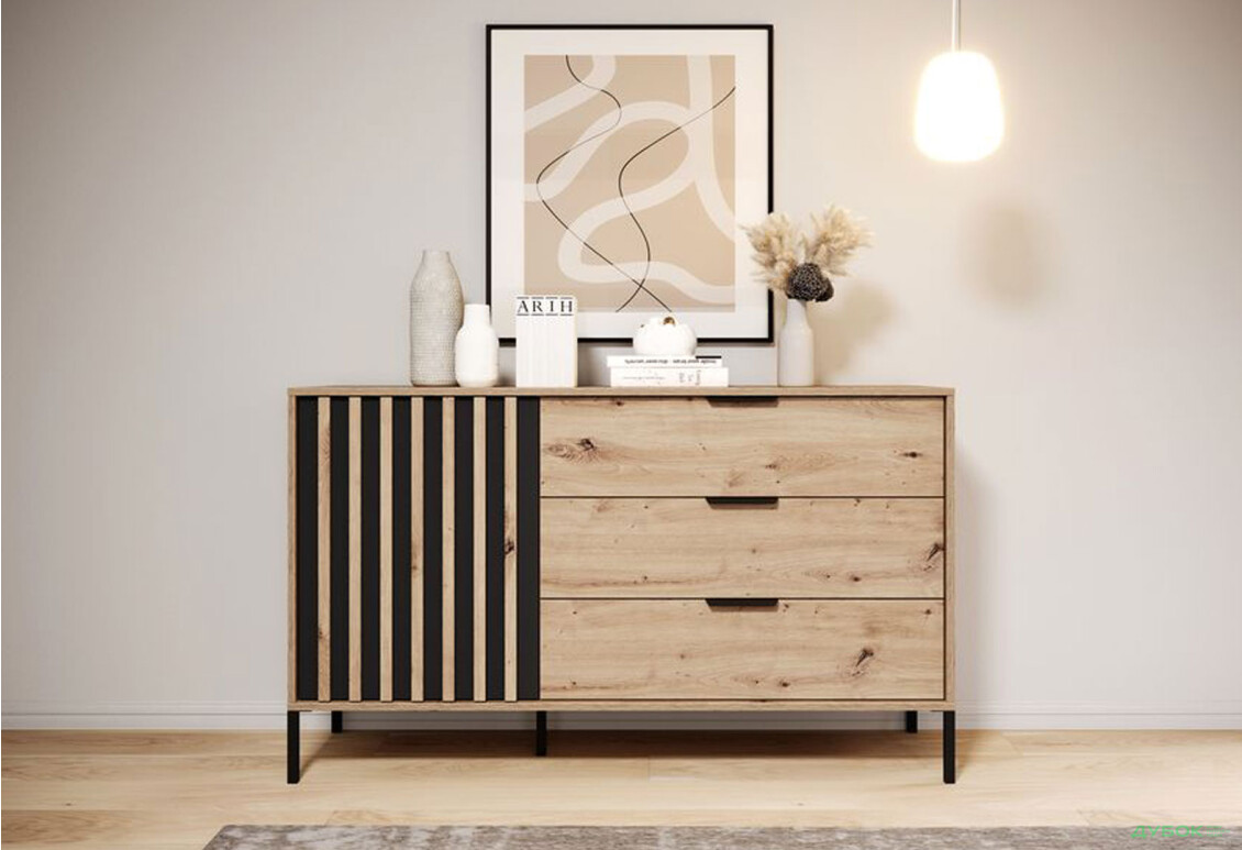 Спальня Таллі / Tally Комплект 4D Дуб артизан / антрацит Perfect Home - Зображення 2 Зображення 2 - Спальня Таллі / Tally Комплект 4D Дуб артизан / антрацит Perfect Home