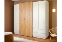 Зображення 4 - Шафа Perfect Home 3D 4-дверна з 2 шухлядами 230 см, білий / дуб крафт золотий