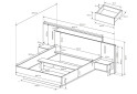 Изображение 4 - Кровать-подиум Perfect Home 3D (без вклада) с прикроватными тумбами и LED 160х200 см, белый / дуб крафт золотой