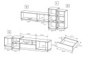 Зображення 4 - Стінка Perfect Home 3D 220 см, білий / дуб крафт золотий