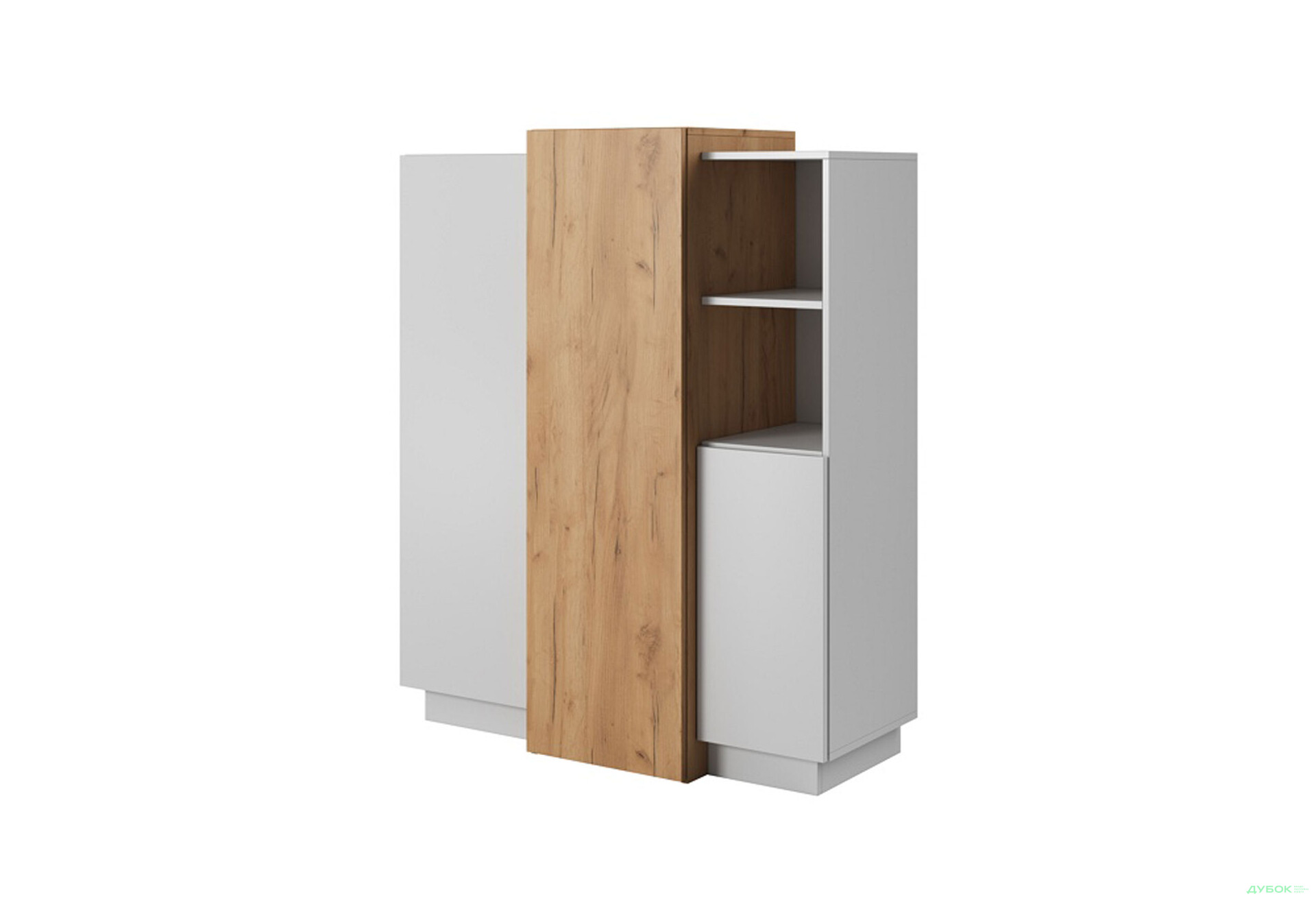 Изображение 1 - Комод Perfect Home 3D 3-дверный 110 см, белый/дуб крафт золотой