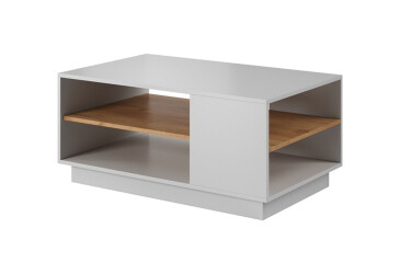 Стол журнальный Perfect Home 3D 100х60 см, белый/дуб крафт золотой
