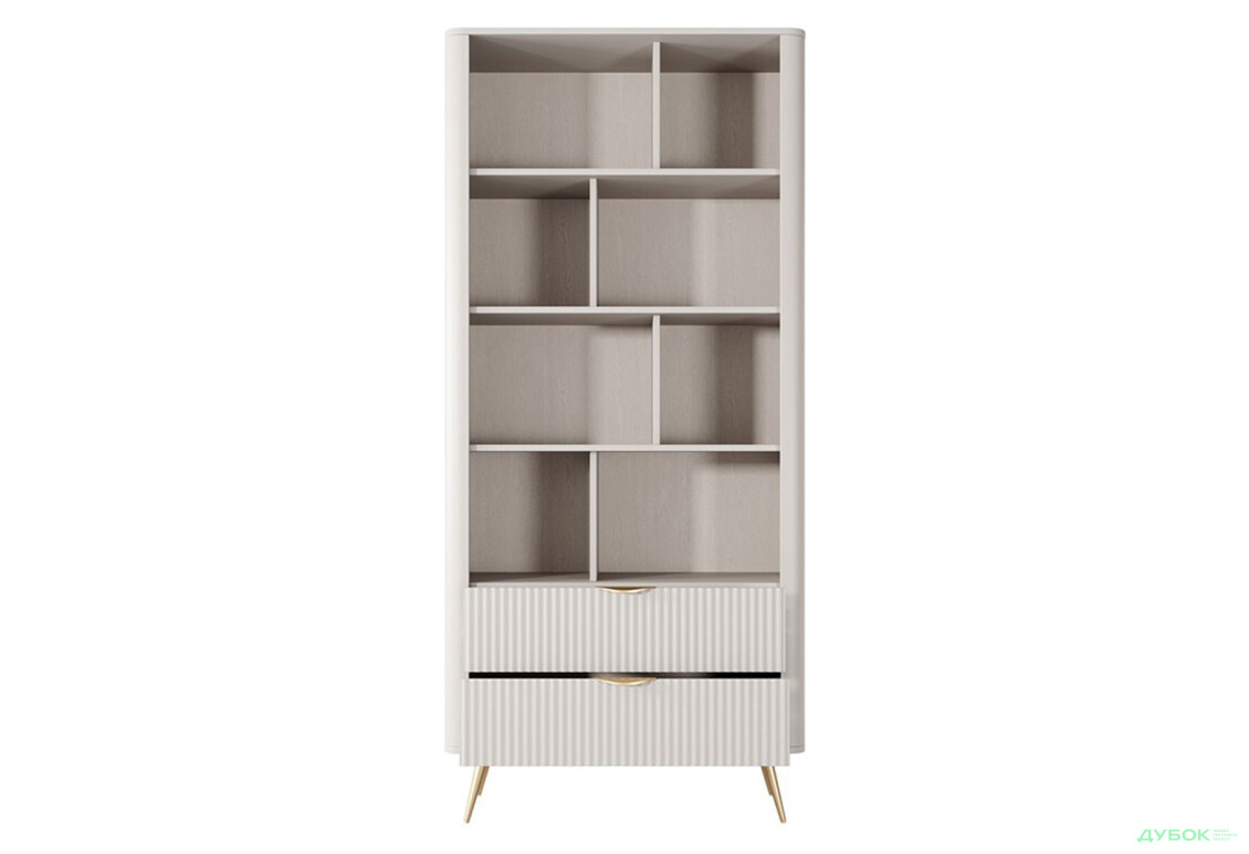 Изображение 4 - Шкаф-стеллаж открытый Perfect Home Ланте / Lante с 2 ящиками 88 см, бежевый, золотые ножки