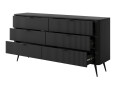 Изображение 5 - Комод Perfect Home Ланте / Lante с 6 ящиками 163 см, черный, черные ножки