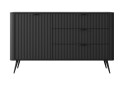 Фото 2 - Комод Perfect Home Ланте / Lante 1-дверний з 3 шухлядами 138 см, чорний