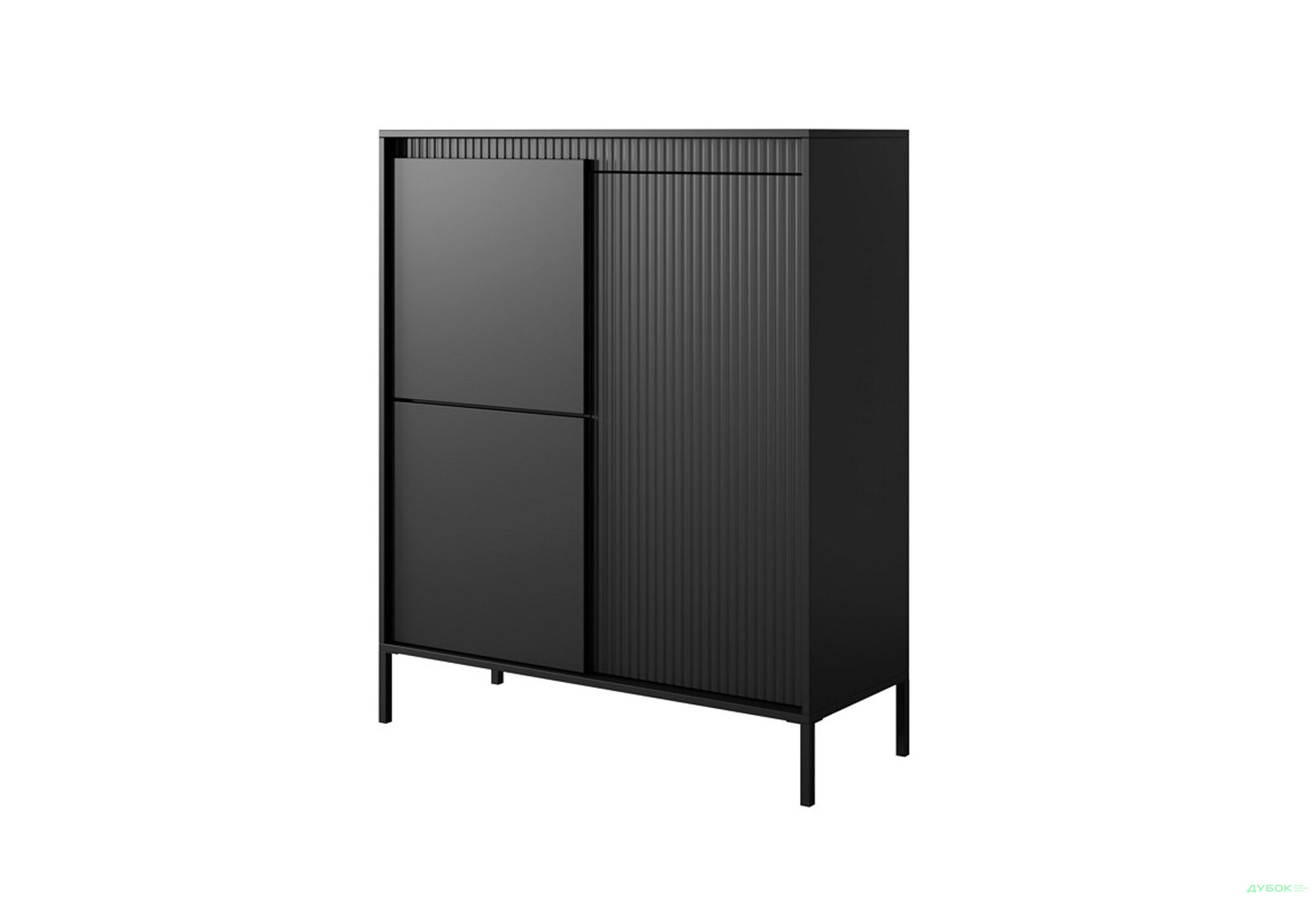 Изображение 1 - Комод Perfect Home Сенсо / Senso 3-дверный 104 см, черный