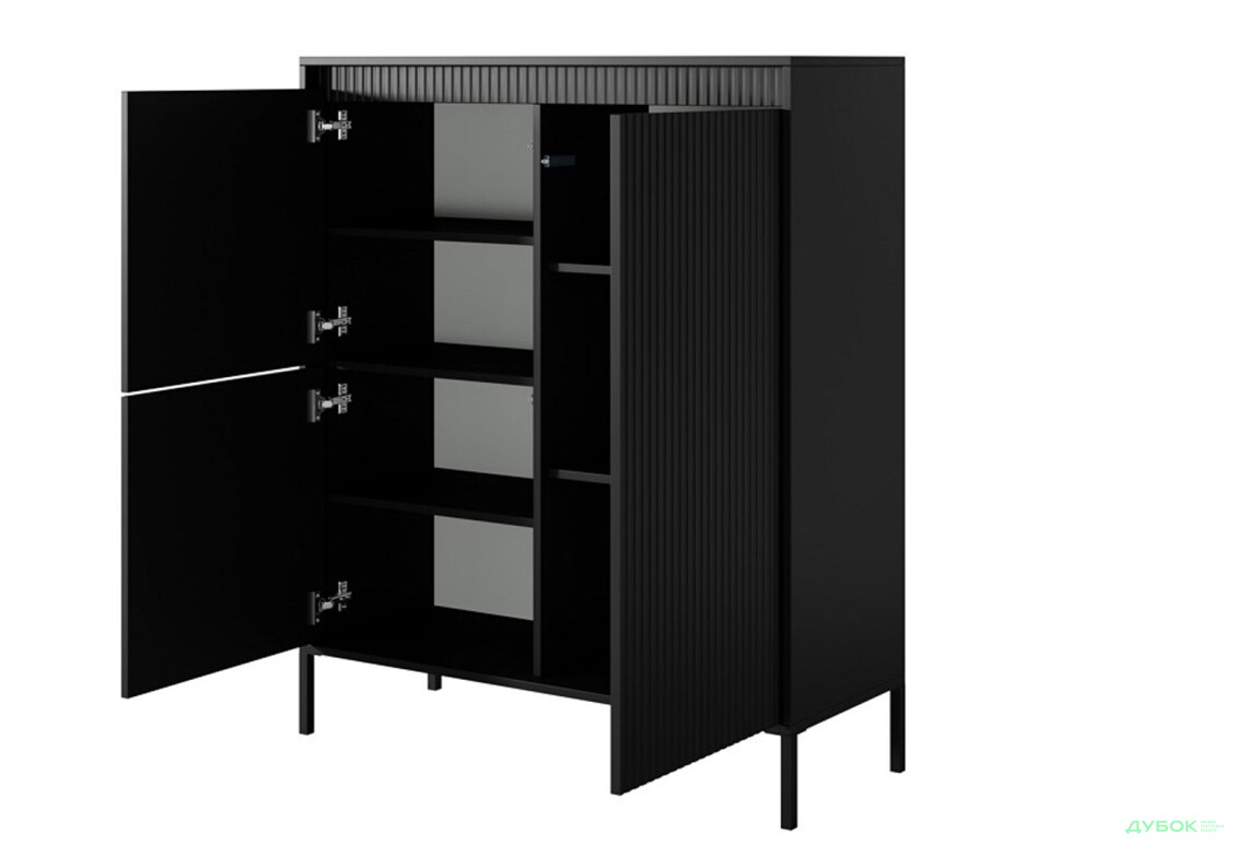 Изображение 5 - Комод Perfect Home Сенсо / Senso 3-дверный 104 см, черный