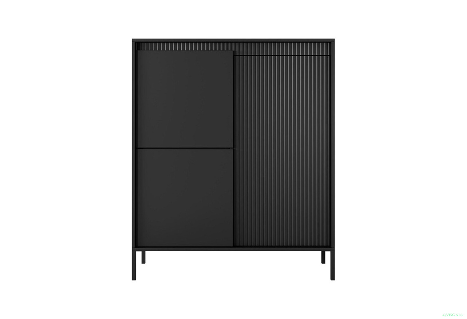 Изображение 2 - Комод Perfect Home Сенсо / Senso 3-дверный 104 см, черный