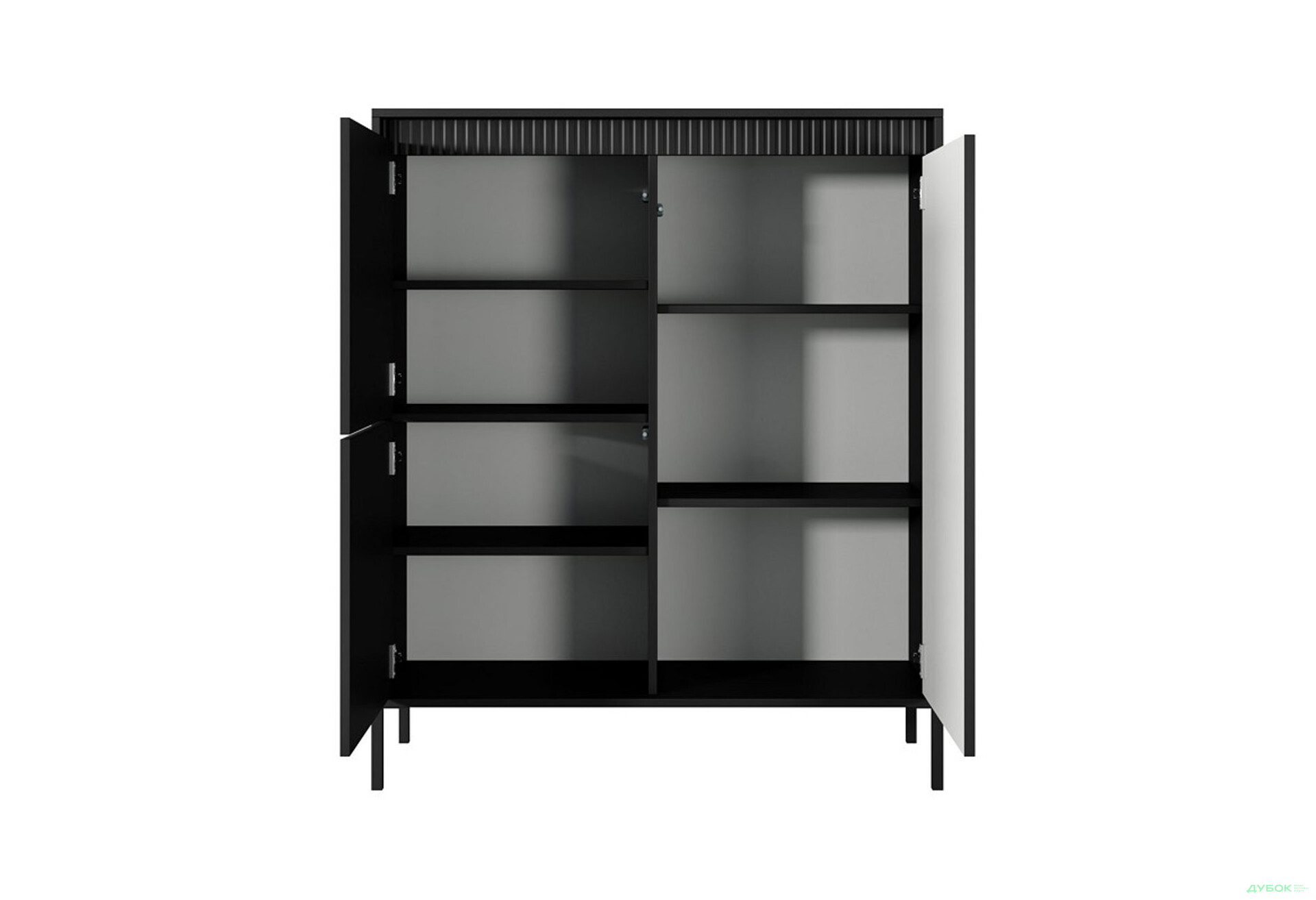 Изображение 3 - Комод Perfect Home Сенсо / Senso 3-дверный 104 см, черный