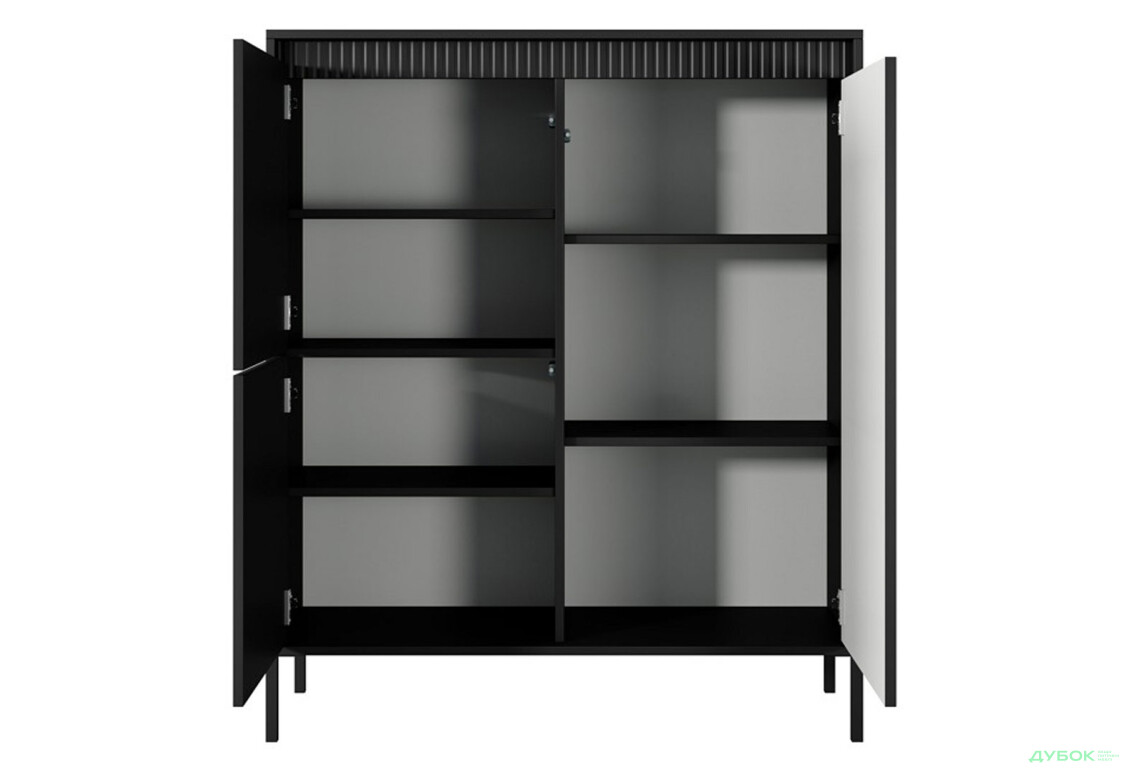 Изображение 3 - Комод Perfect Home Сенсо / Senso 3-дверный 104 см, черный