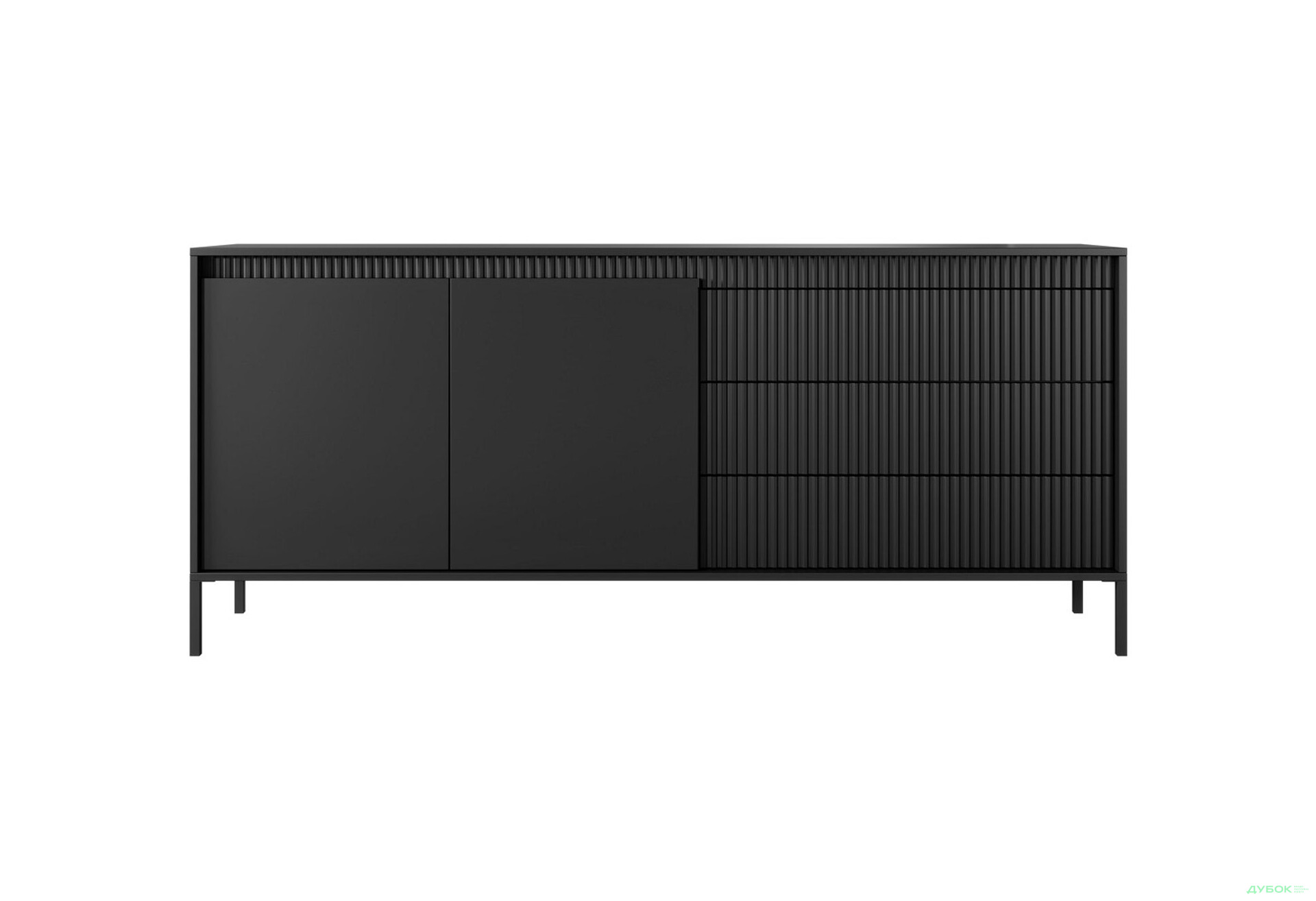 Изображение 2 - Комод Perfect Home Сенсо / Senso 2-дверный с 3 ящиками 187 см, черный