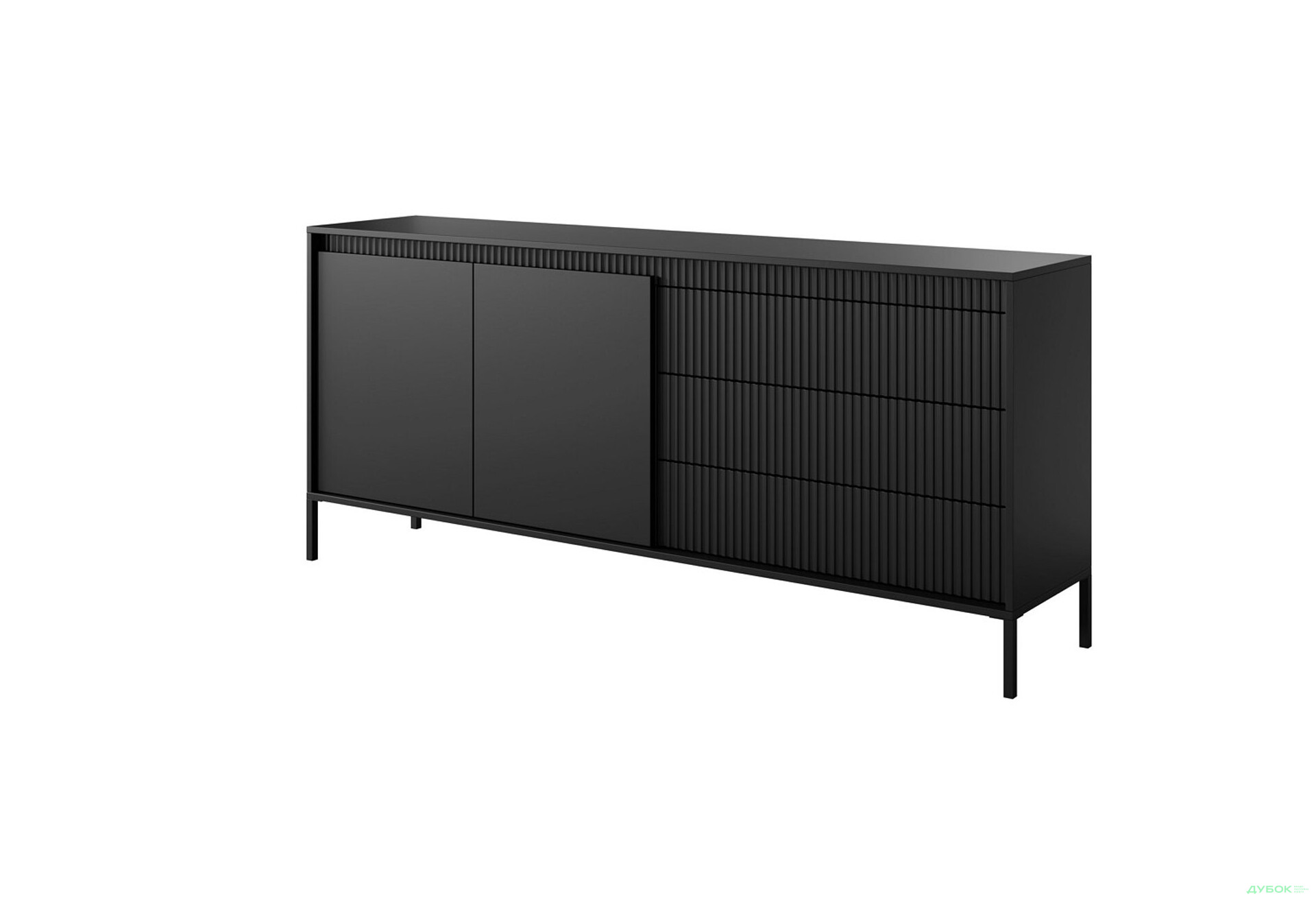 Изображение 4 - Комод Perfect Home Сенсо / Senso 2-дверный с 3 ящиками 187 см, черный