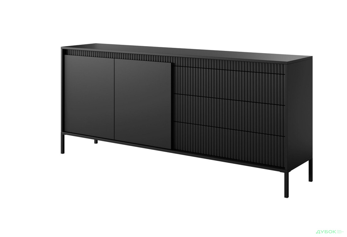 Изображение 4 - Комод Perfect Home Сенсо / Senso 2-дверный с 3 ящиками 187 см, черный