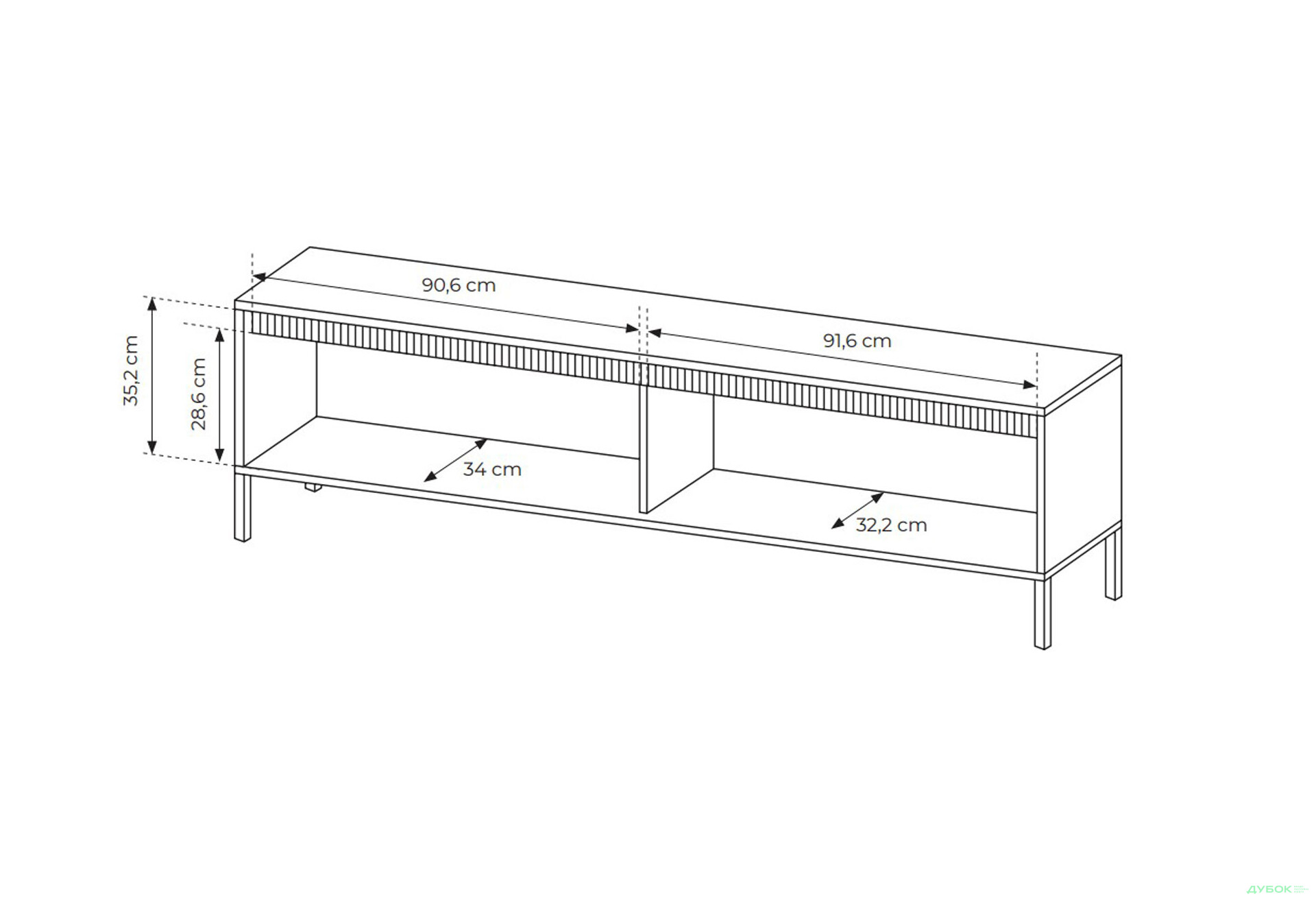 Тумба под ТВ Perfect Home Сенсо / Senso с 2 дверками 187 см, бежевый - Изображение 7 Изображение 7 - Тумба под ТВ Perfect Home Сенсо / Senso с 2 дверками 187 см, бежевый