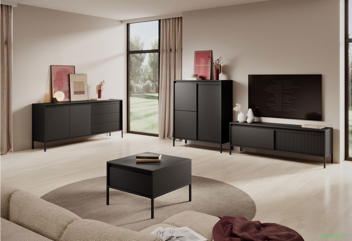 Гостиная Perfect Home Сенсо / Senso Комплект III Черный