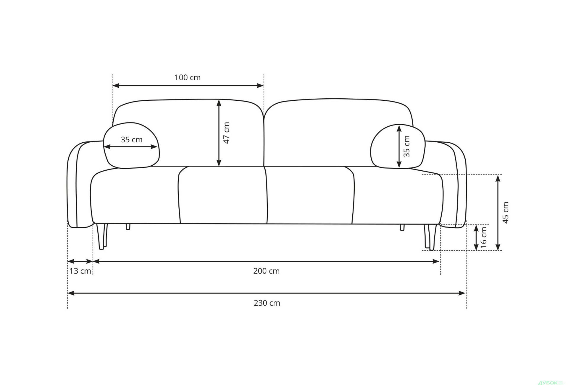 Диван Perfect Home Cloud 230х102 см, Бежевый (Elma 05) - Изображение 8 Изображение 8 - Диван Perfect Home Cloud 230х102 см, Бежевый (Elma 05)