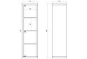 Зображення 4 - Стелаж на 4 комірки Kredens furniture Vira / Віра-0001 40 см білий