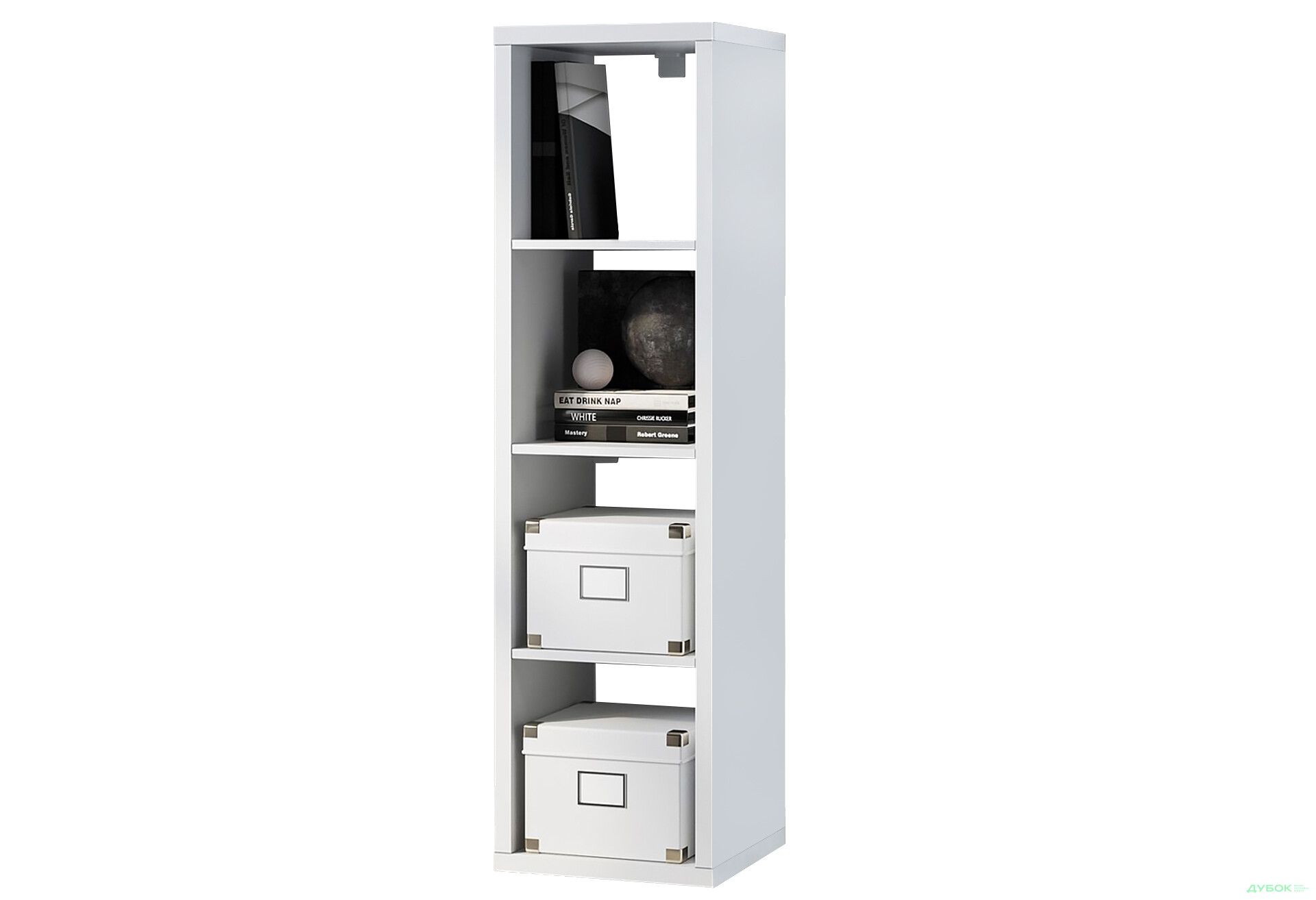 Зображення 1 - Стелаж на 4 комірки Kredens furniture Vira / Віра-0001 40 см білий